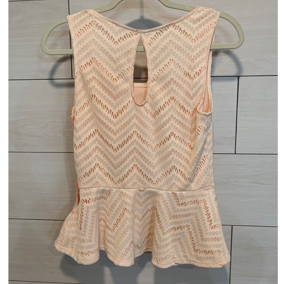 Light Coral Peplum Top - Picture 2 of 2